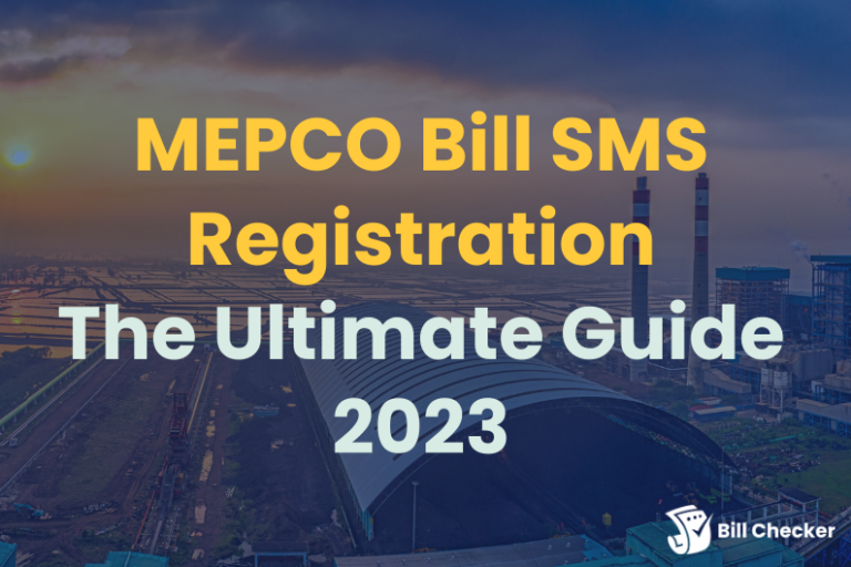 MEPCO Bill SMS Registration for Consumers